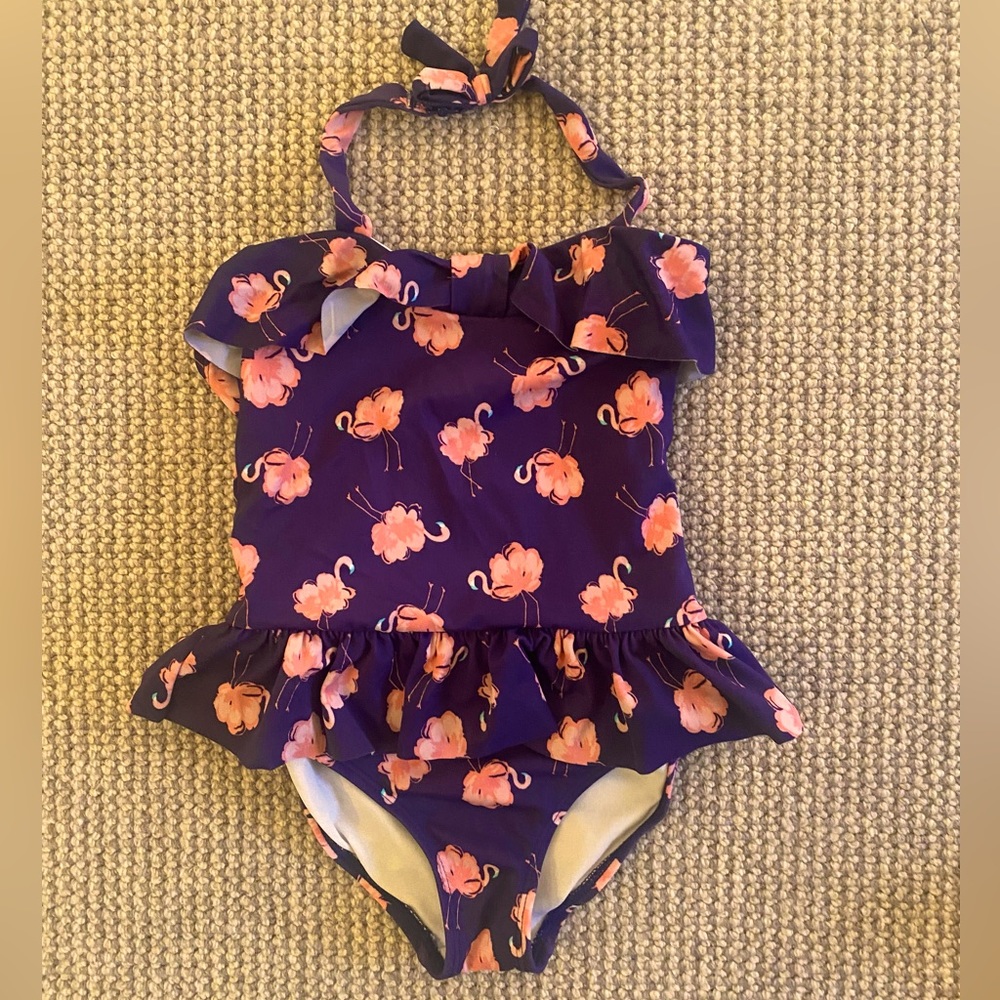 Janie and Jack Pink Flamingo Swimsuit